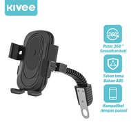 KIVEE Holder Phone Dudukan Telepon Sepeda/Kendaraan Listrik/Sepeda Motor Rotasi 360 Derajat/Jangan Pernah Lepas/Pengambilan Cepat/Kokoh dan Tahan Lama Kompatibel dengan sebagian besar ponsel