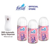 Farcent Automatic Scented Spray Starter Refill Air Freshener Lavender (250mlx3) FREE Dispenser
