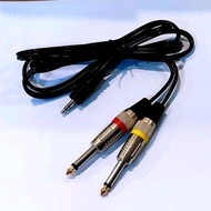 [ORIGINAL] audio splitter connector 3,5mm aux jack 1 male to 2 akai