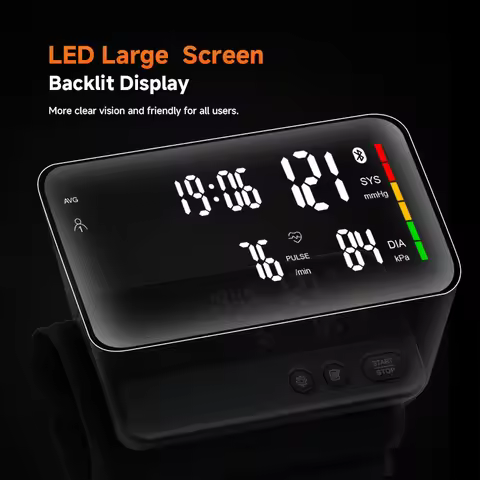 Bluetooth blood pressure meter,large screen display,2 sets of data storage,Intelligent portable uppe
