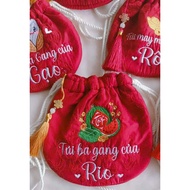 CNY bag embroidered with baby's name upon request, unique and meaningful