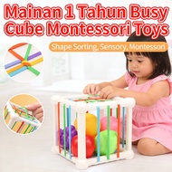 Toys Baby 1 Year Busy Cube Montessori Sensory Mainan Toys Sorting Cube Baby 7 Months