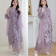 NAMELIS Taylor Dress - Party Dress Tile Floral Lilac Mauve Lavender for Engagement Party, Pre-Weddin