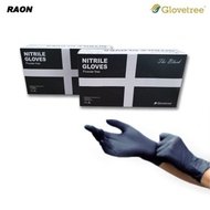 Glovetree powder-free latex gloves nitrile gloves black 100 sheets/industry/hygiene