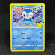 Pokemon TCG Piplup Mcdonald’s 25th Anniversary Holo 20/25 2021 Mcdo Promos Trading Card