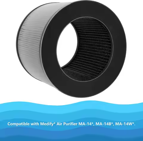 1 Pack True HEPA H13 Replacement Filter for Medify Air MA-14, Compatible with MA-14-W MA-14-B, 3-in-