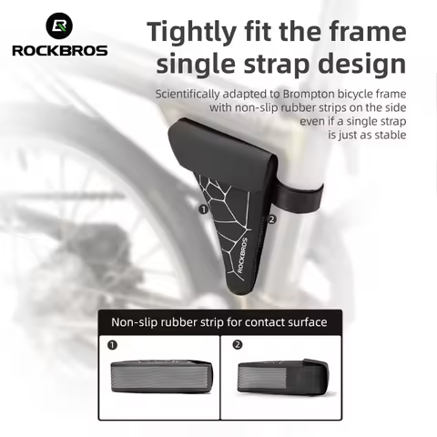 ROCKBROS Bicycle Triangular Bag For Brompton Folding Bike Crossbar Hanging Bag Waterproof Storage To