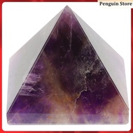 Ornament Decor Pyramid Desk Crystals Wear-resistant Egyptian Decorative Household Stone Purple Natural Office  hainesi