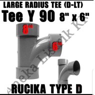 RUCIKA D CONNECTION TY 90 degrees 8x6 INCH TEE Y 8" x 6" TEE WAY TY