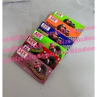 SSS COLOURFUL CHAIN 415-132L 428-132L - GOLD / ORANGE / GREEN rantai warna warni sss 132L 415 428