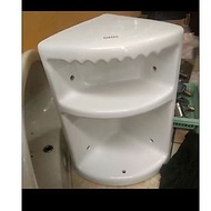 TOTO CERAMIC CORNER SOAP DISH IN PASTEL COLORS IVORY (USED)