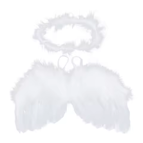 11UC 2Pcs Newborn Photography Props Angel Wing Baby White Angel Wing Headband