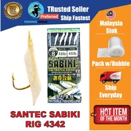 AH KAW - SANTEC Sabiki Saltwater Hook 4342 Size 8 10 12 14 Sabiki Hook Apollo Apolo Ready Stock Mala