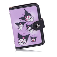 Roffatide Cartoon Kuromi Credit Card Wallet ID Card Cover Women Faux Leather Credit Card Holder Smal