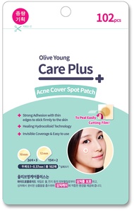 Care Plus Spot Pimple Patches 1Pack(102 Count) - Hydrocolloid bandages, Sticker pack for Acne, Blemi