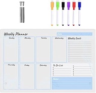 MAGICLULU 1 Set of Acrylic Dry Erase Board Weekly Whiteboard with Stand Magnetic Whiteboard Calendar