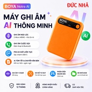 Boya Notra AI voice recorder converts recording version to text, interpretation, AI capture, creates