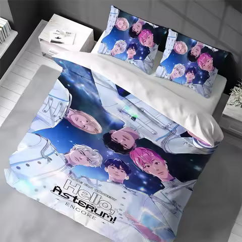 P-PLAVE Caligo Pt 1 Kpop Duvet Cover Set Home Style Bedding Soft Laundry Cotton Bed 3 Piece Set Stud