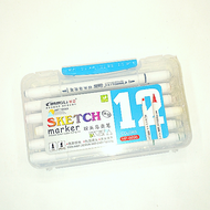 Changli art SketchTwin Marker Pen/Colors Alcohol Based Sketch Markers Pen Art 油性双头马克笔 (HP-6696) 12/1