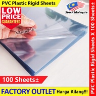 【100 Sheets±】 A4 Rigid Sheets / Transparent PVC Cover / Binding Plastic Cover/ Face Shield Plastic #