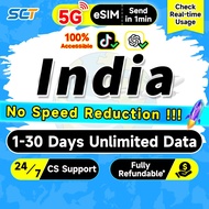 Wefly India eSIM 5G 1-30 Days Daily 500MB-15GB Unlimited Data eSIM India SIM Card Bharti Airtel Reli
