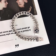 CHROME HEARTS Bracelet/925 Silver Cross Flower Glossy Bracelet B021