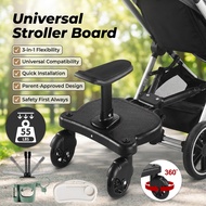 Stroller Step Board Baby Stroller Extention Step Buggy Board Connector Child Stroller Pedal Wheeled