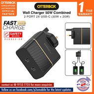 Otterbox USB-C Fast Charge Dual Port Wall Charger, 50W Combined