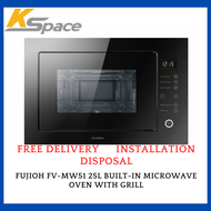 FUJIOH FV-MW51 25L BUILT-IN MICROWAVE OVEN WITH GRILL - 1 YEAR LOCAL WARRANTY + FREE DELIVERY