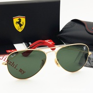 L9r0 Ray-Ban Sunglasses B3025 metal ferrari Original Aviator Series (delivery) g15 for women/men GBf