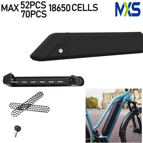 MAX 52pcs 70pcs 18650 cells Side Open Release Electric Bike Battery Case Ebike Battery Box 36v 48v 5