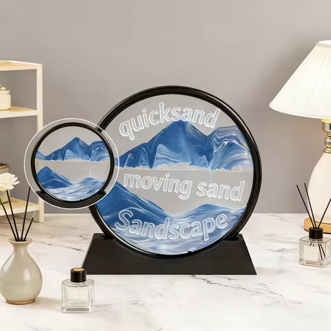 Sandscape Moving Sand Art Picture Quicksand Dynamic Liquid Hourglass Kinetic Sand Painting Flowing S