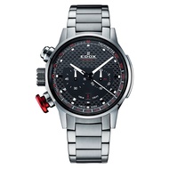 Edox Chronorally Chronograph Watch black/steel/steel ED10302-3M-NIN2