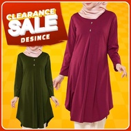 🇲🇾 DESINCE Women Blouse Woman Top Shirt Smart Casual Wear Baju Wanita Perempuan Muslimah WT 004