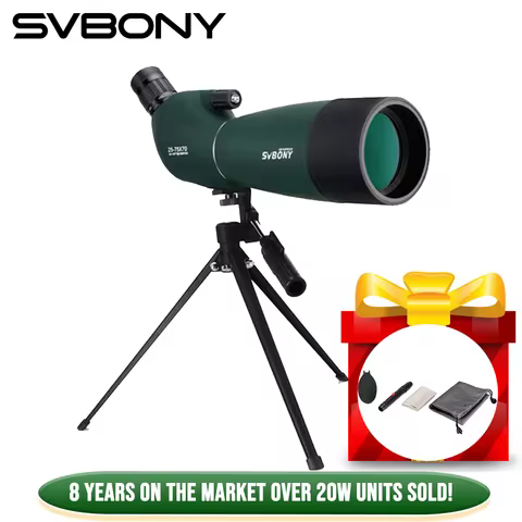 Svbony SV28 Spotting Scope 50/60/70/80mm Powerful Zoom With Tripod Waterproof,Camping equipment, Tar