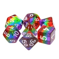 Rainbow Arcana Dice Set of 7 | ลูกเต๋า Dice For DnD D&D MTG RPG TRPG เกมกระดาน บอร์ดเกม Game ไพ่ทาโร