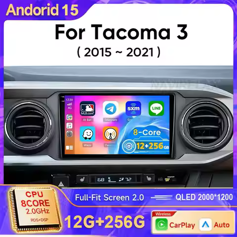 Car Radio For Toyota Tacoma N300 2015 2016 2017 2021 Android 15 Multimedia Stereo Video Player GPS N