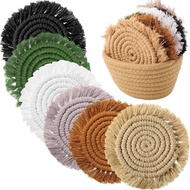 Absorbent Belt Family Centimeter Tassel Mat Coffee Piece Set Gift About Bo Cup 10.2 Woven Western 4 