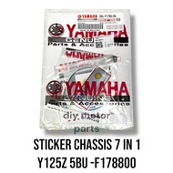 STICKER CHASSIS 7 IN 1 Y125Z 8 IN 1 RXZ 3XL