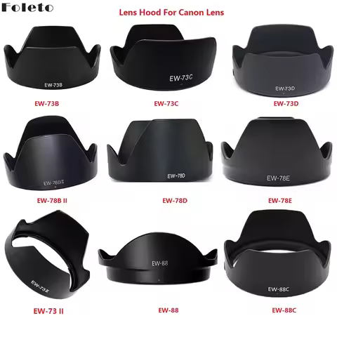 Foleto Camera Lens Hood Petal Bayet Mount EW-73B 73C 73D EW-88C EW-78B II EW-78E EW-88 for Canon 500