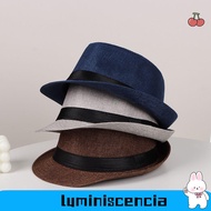 LUMINISCENCIA Jazz Cap Soft Gangster Cap Unisex Fedora Cap