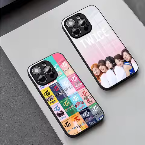 Kpop TWICE Phone Case for iPhone 16 Pro Max 15 Plus 14 Pro 12 11 13 Mini X XR XS Max 8 7 Plus SE Gla