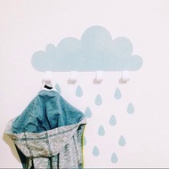 西班牙 Tresxics大雲朵小雨滴掛勾+壁貼(藍)