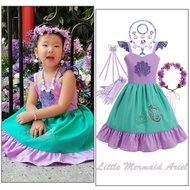 The Little Mermaid Ariel Dress Kids Girls Princess Dress Cosplay Costume