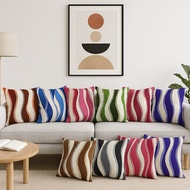 Wavy Spiral Throw Pillow Case Geena with Zipper 16x16 and 18x18 inches Cushion Cover