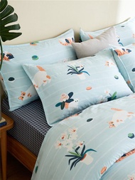 蘭花喵  單人雙人床單/床包 手繪貓咪40支純棉床品 枕套被套另購