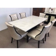 dining table set stone top narra wood