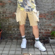 TIMBEE LO 淺泥黃卡其色拼色短褲 大熱單品 超大方型立體軍袋款