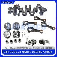 Crankshaft Main rod bearing & Piston ring set & connecting rod Fit 2.0 T L 204DTD 204DTA For 15-22 2