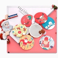 🎄 Mini 6.5cm Christmas Round Compact Mirror Gift Ideas Santa Snow White